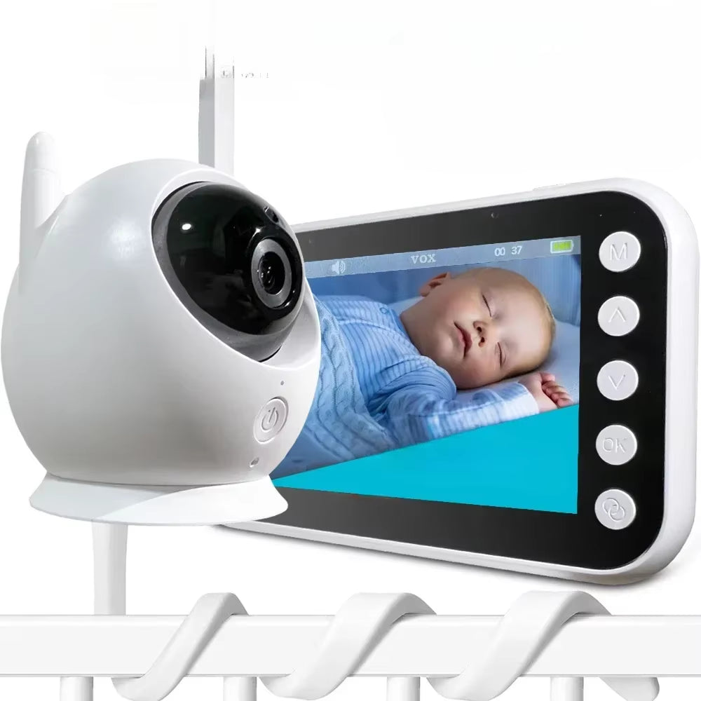 Baby Monitor with Camera and Audio 1000Ft Long Rang Auto Night Vision Baby Monitor with Long Battery Life 4.3 Inch Screen Video