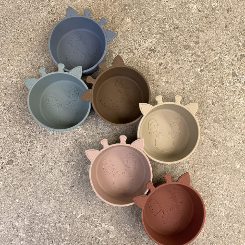 NUUROO Premium Silicone Deep Bowls 2-Pack - Mahogany Scandinavian Collection