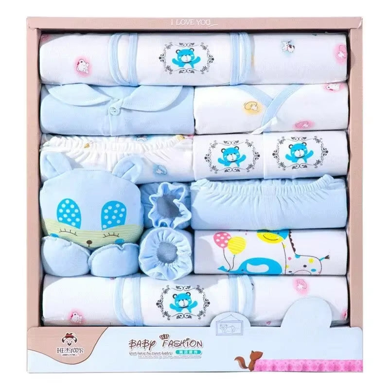 18 Piece/Lot Newborn Baby Girl Clothes Set 100% Cotton Infant Baby Girl Set Soft Autumn Boys Clothing Baby Gift without Box