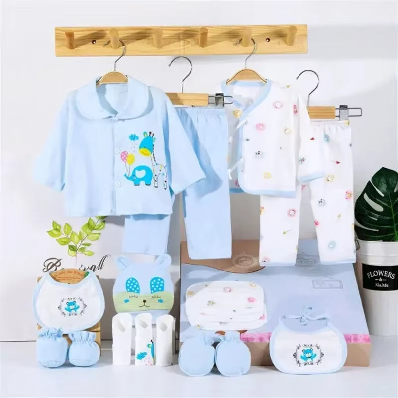 18 Piece/Lot Newborn Baby Girl Clothes Set 100% Cotton Infant Baby Girl Set Soft Autumn Boys Clothing Baby Gift without Box