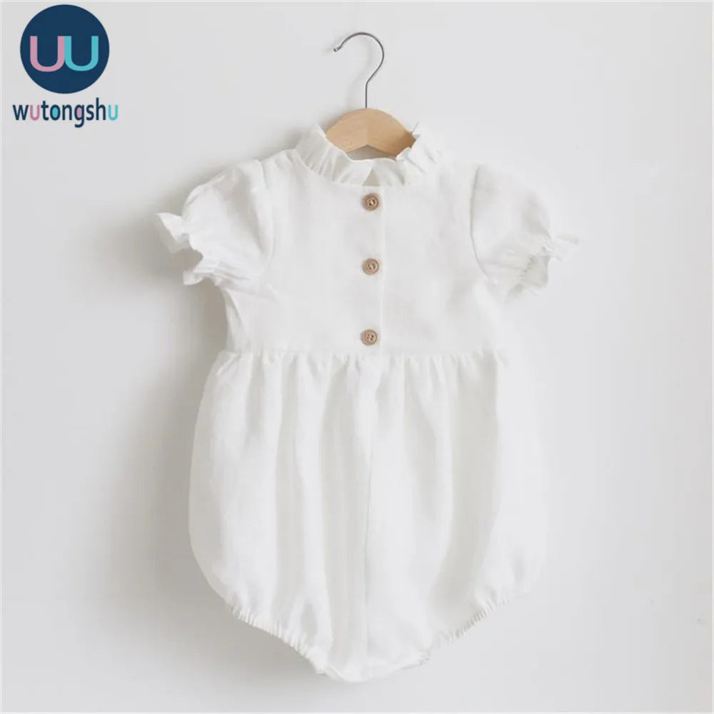 Baby Girl Clothes Baby Romper Cute Linen Cotton Baby Girl Clothes Spring Summer Jumpsuits Outfits Sunsuit Newborn Baby Clothing