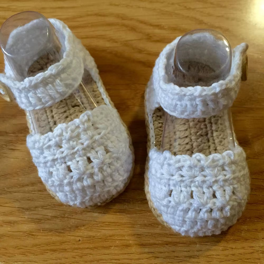 Crochet Baby Shoes, Baby Girl White , Baby Toddler Shoes