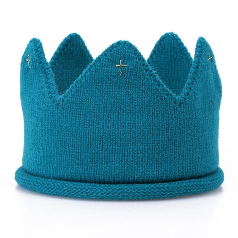 Star Crown Baby Hat Photography Props Autumn Winter Knit Newborn Baby Girl Boy Hat Turban Infant Crown Birthday Party Hat Cap