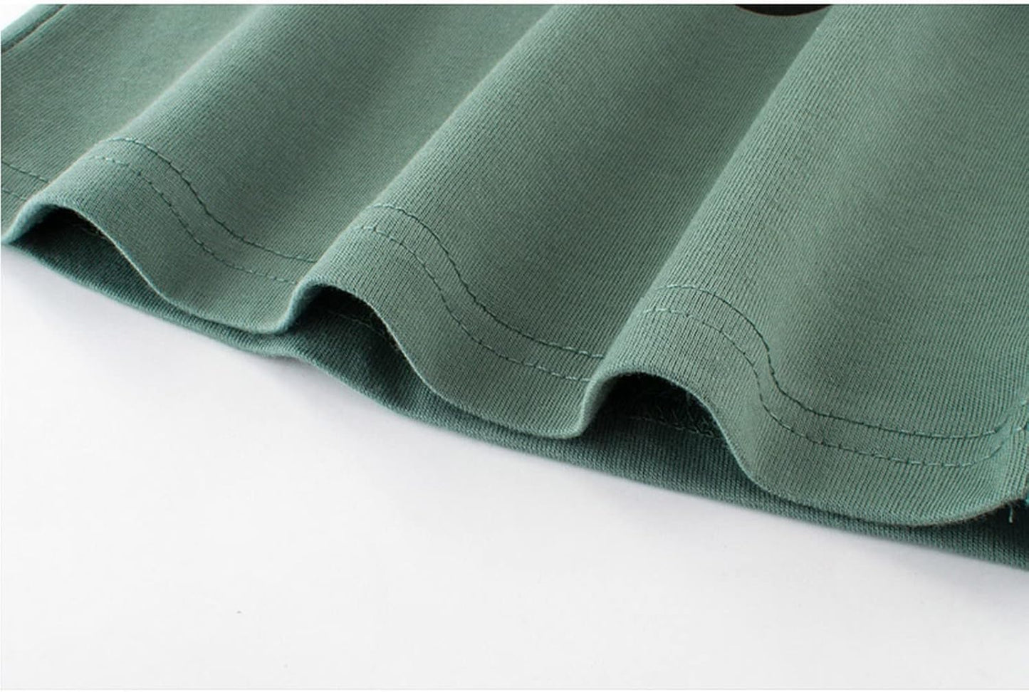 Little Child Clothes Set for Spring Summer Boys Shoulder Patchwork Long Sleeve Tops Cartoon Big Truck Long T (Green, 90)