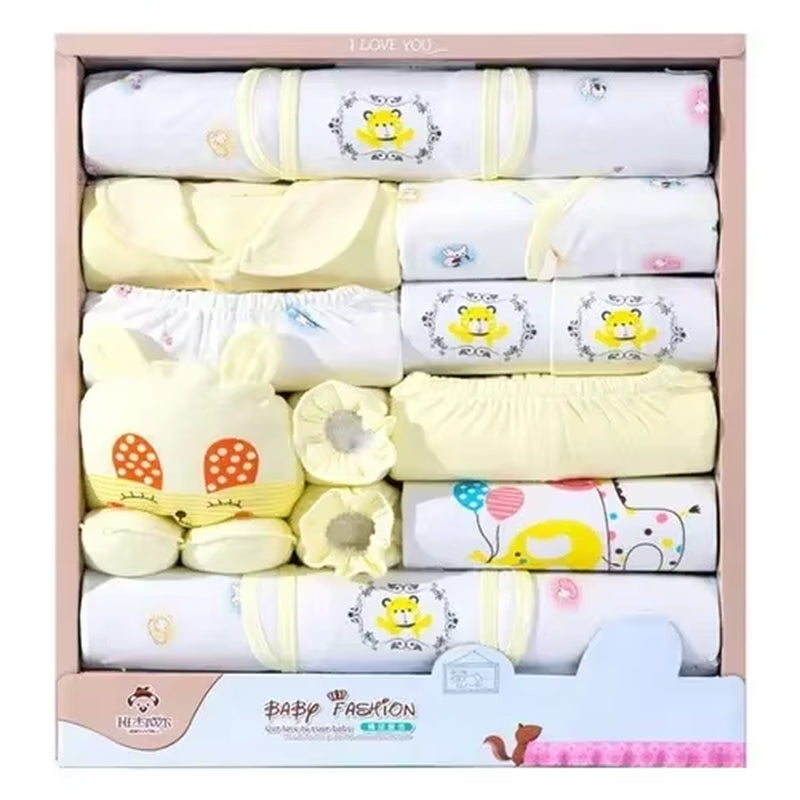 18 Piece/Lot Newborn Baby Girl Clothes Set 100% Cotton Infant Baby Girl Set Soft Autumn Boys Clothing Baby Gift without Box