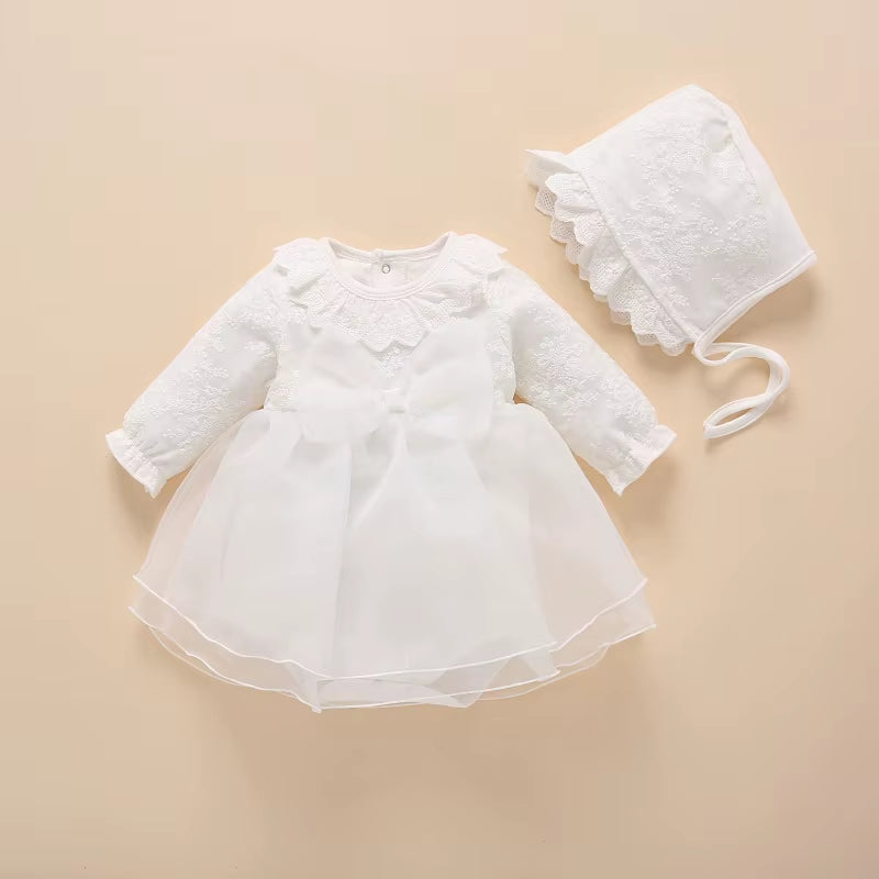 New Born Baby Girl Clothes 2019 Vestidos Christening Dress for Baby Girl Cotton Princess Baby White Baptism Dresses 3 6 9 Months