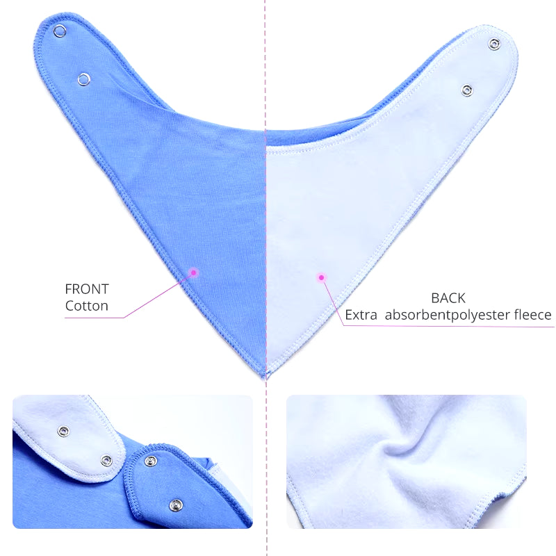 4Pcs Triangle Pure Color Baby Bibs Bandana Soft Baby Boy Baby Girl Wrap Multi-Use Feeding Burp Cloth Scarf Baby Accessories