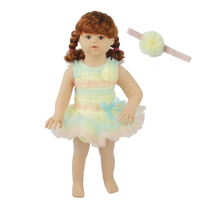 Rainbow Stripes Baby Girl Dress Summer Lace Kids Baptism Birthday Dress Princess Girls Clothing Infant Dresses Vestido