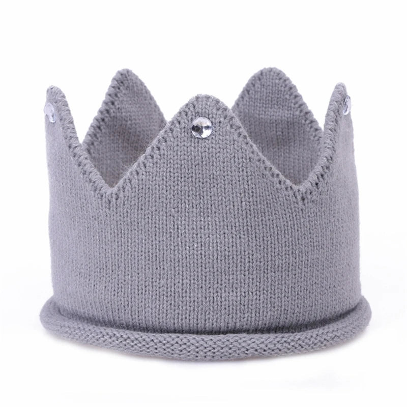Star Crown Baby Hat Photography Props Autumn Winter Knit Newborn Baby Girl Boy Hat Turban Infant Crown Birthday Party Hat Cap