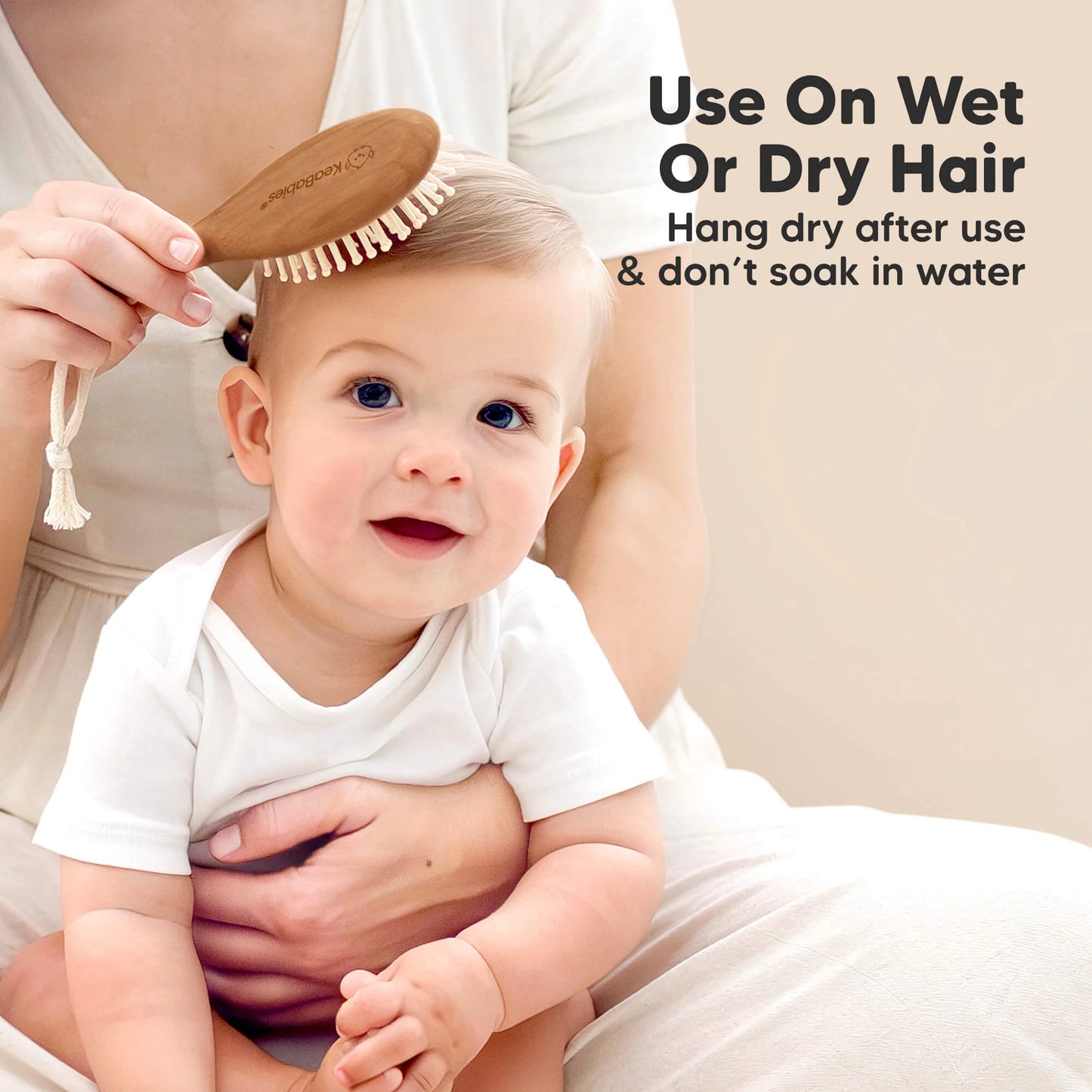 Baby Hair Brush and Comb Set (Dark Walnut)