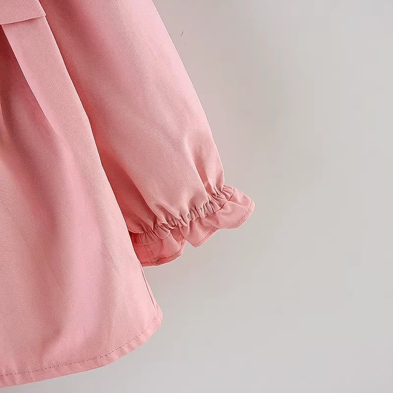 Baby Girl Jacket Autumn Long Sleeve Cotton Windbreak 0-3 Years Old Hooded Jacket for Baby Girl