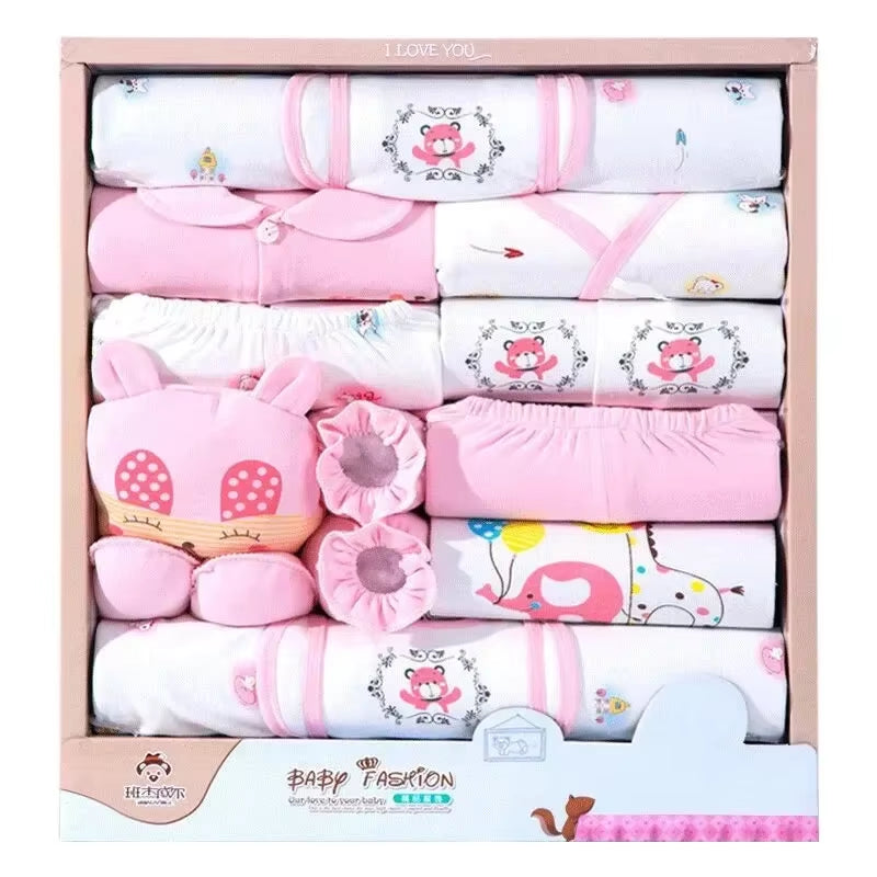 18 Piece/Lot Newborn Baby Girl Clothes Set 100% Cotton Infant Baby Girl Set Soft Autumn Boys Clothing Baby Gift without Box
