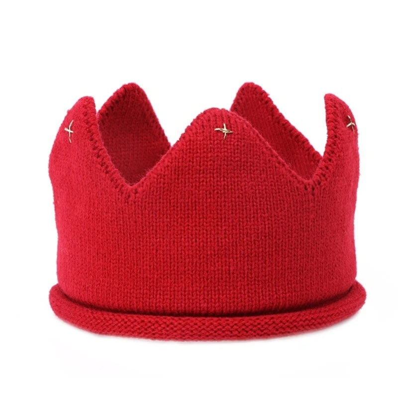 Star Crown Baby Hat Photography Props Autumn Winter Knit Newborn Baby Girl Boy Hat Turban Infant Crown Birthday Party Hat Cap