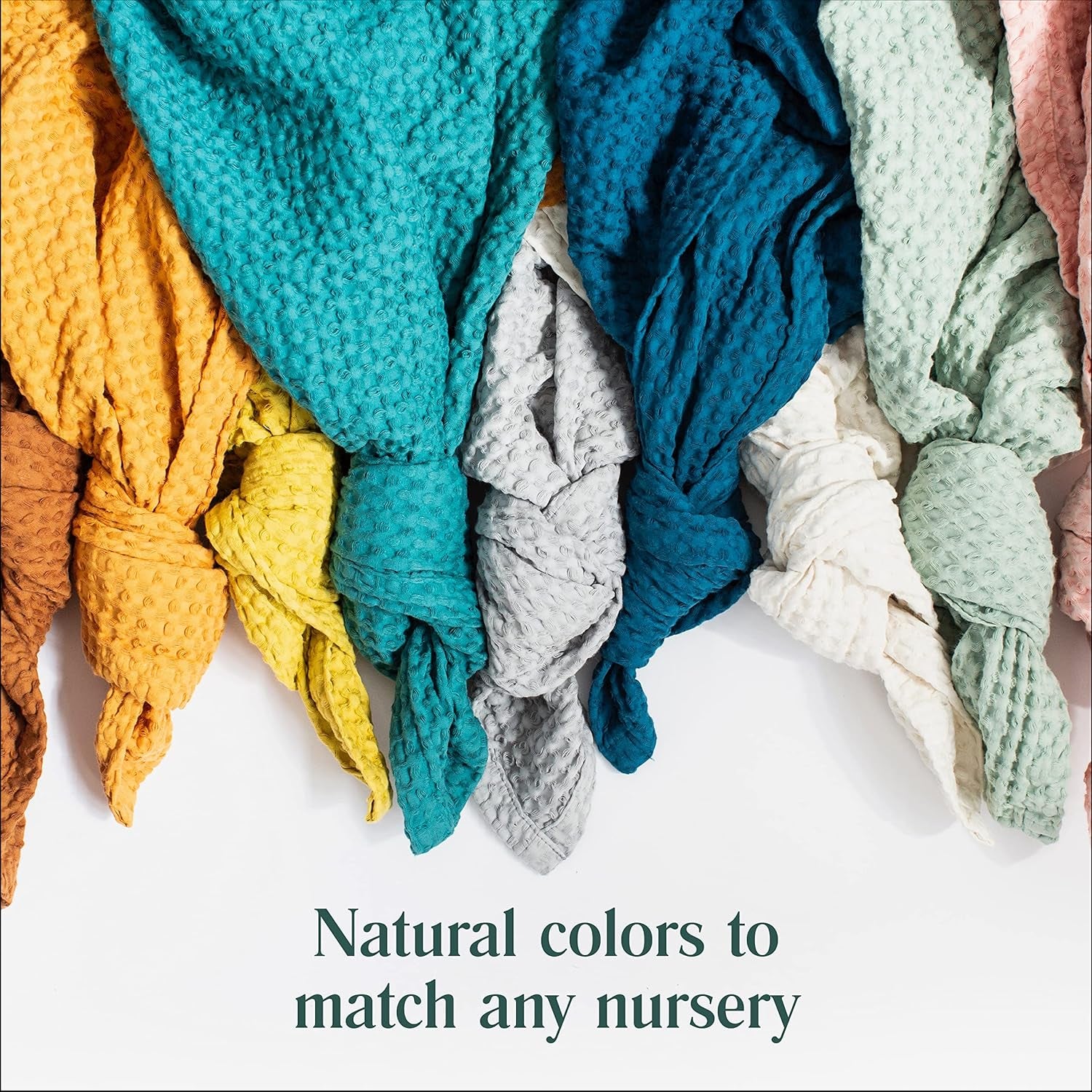 Waffle Baby Blanket Cotton Soft Breathable Swaddle Blanket for Nursery, Stroller & Crib Blanket -Receiving Blankets for Boys & Girls Gender Neutral Toddler Blanket