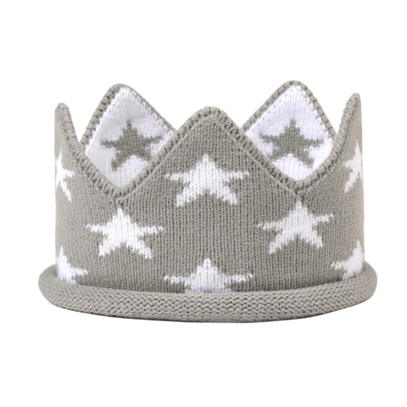 Star Crown Baby Hat Photography Props Autumn Winter Knit Newborn Baby Girl Boy Hat Turban Infant Crown Birthday Party Hat Cap