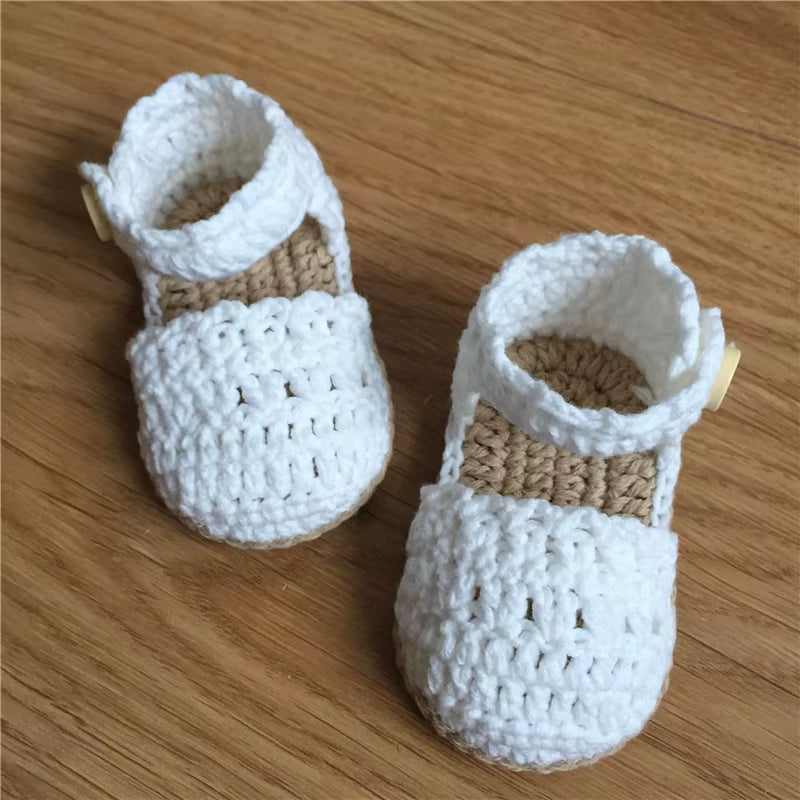 Crochet Baby Shoes, Baby Girl White , Baby Toddler Shoes
