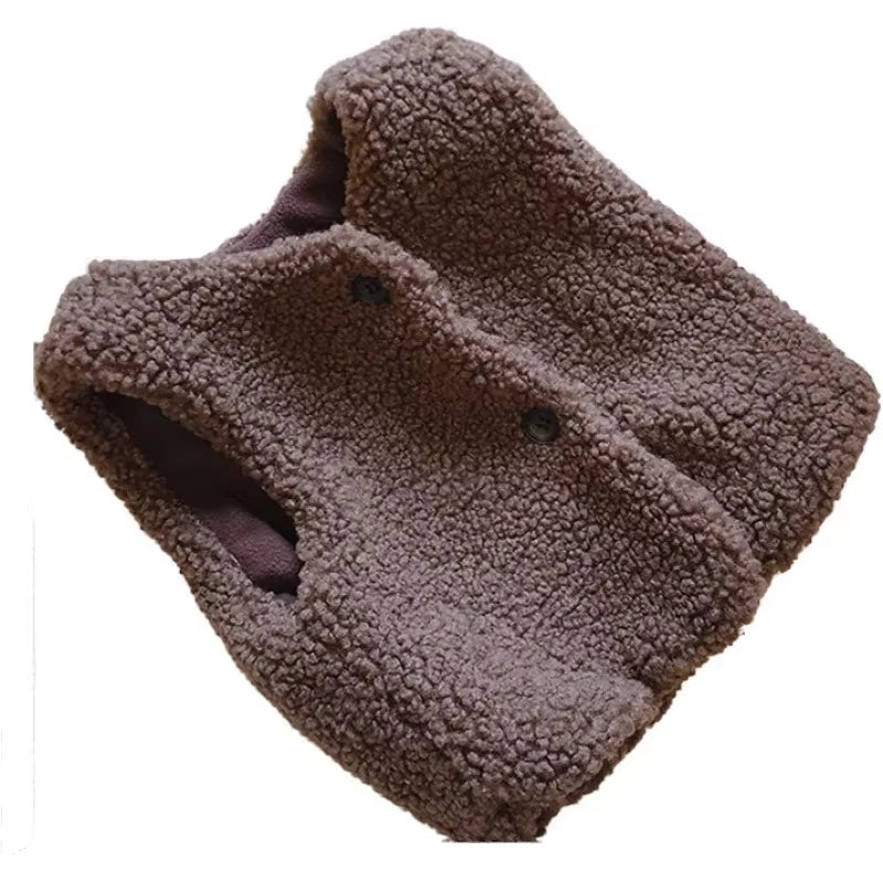 Children'S Double Vest Baby Girl and Boy Plush Vest Baby Girl Winter Clothes Toddler Girl Vest