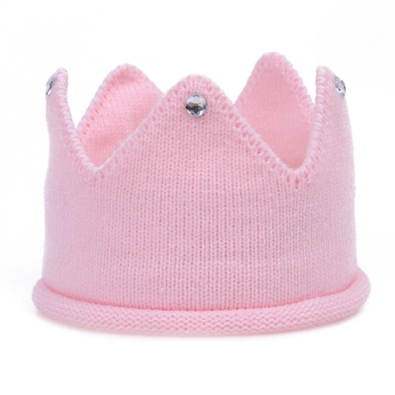 Star Crown Baby Hat Photography Props Autumn Winter Knit Newborn Baby Girl Boy Hat Turban Infant Crown Birthday Party Hat Cap