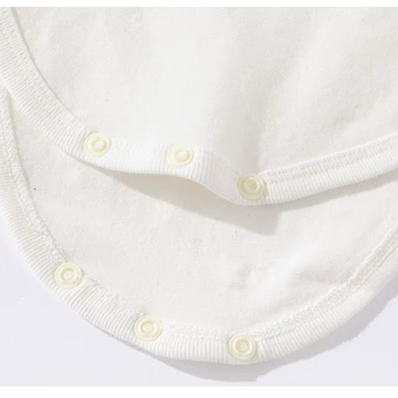 Autumn Spring 0-24M Baby Girl Clothing Toddler Baby Girl Romper Long Sleeved Cotton White Infant Baby Girls Jumpsuit