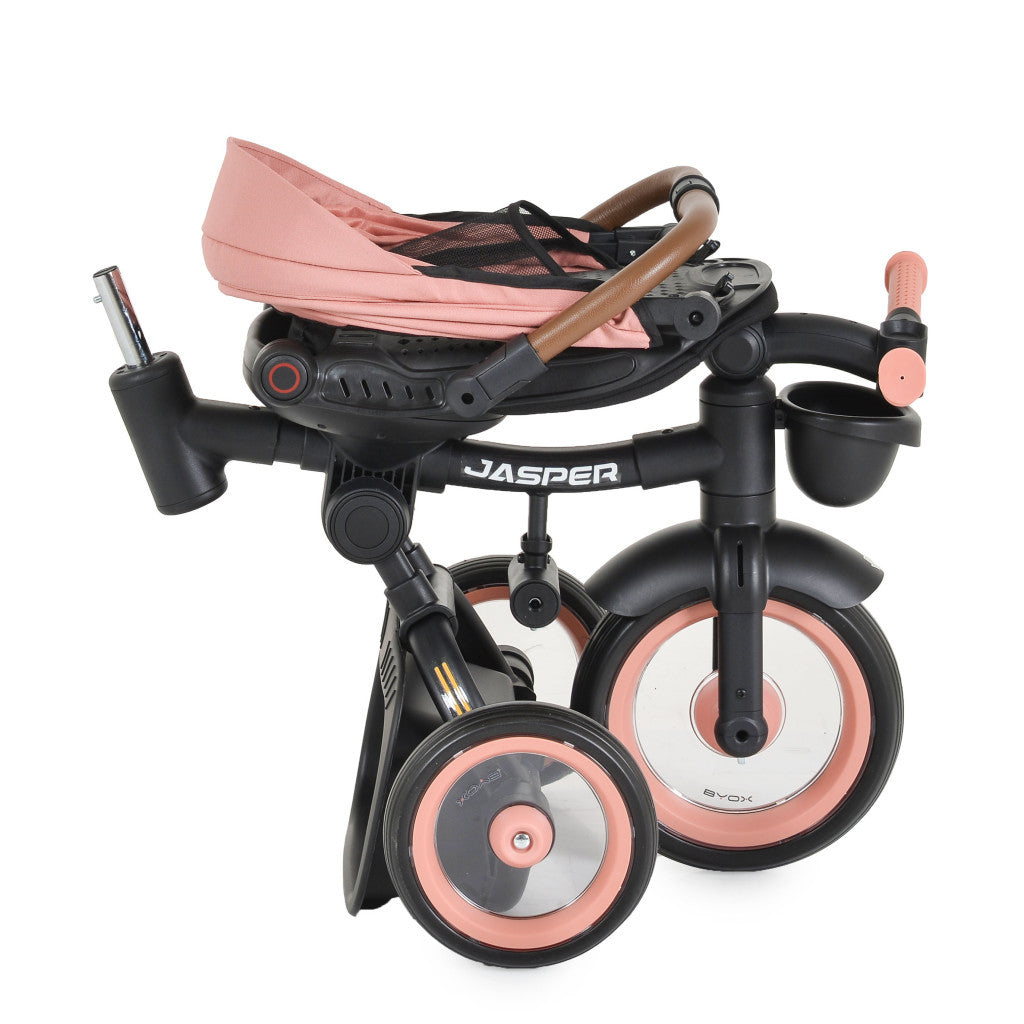 Byox Jasper Premium Foldable Tricycle - Rose Pink Luxury Edition