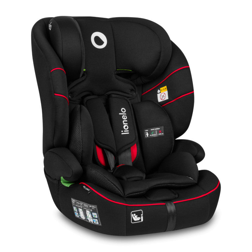Lionelo Levi I-Size Premium Car Seat (76-150cm) - Sporty Black Edition
