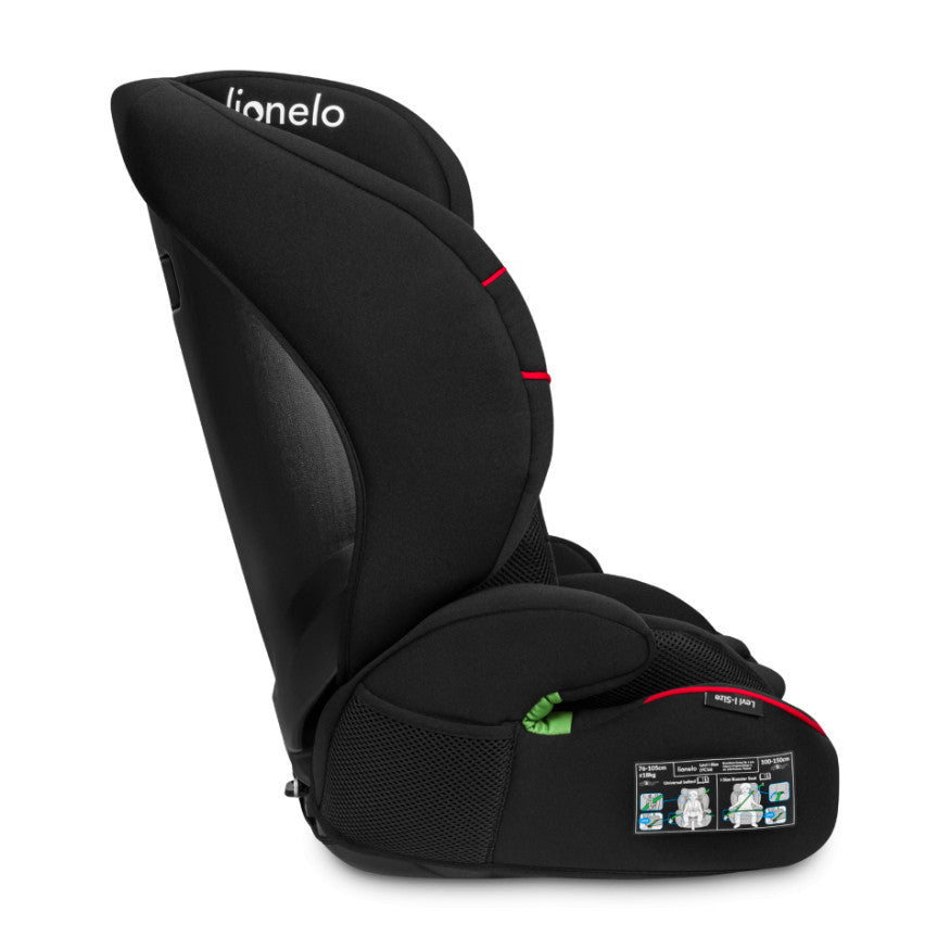 Lionelo Levi I-Size Premium Car Seat (76-150cm) - Sporty Black Edition