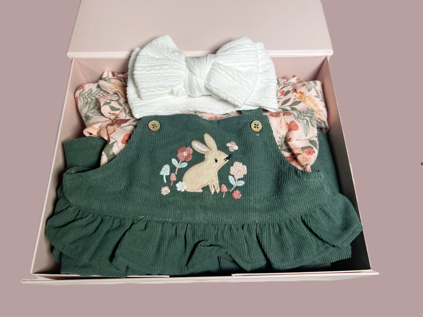 New Baby Gifts, Baby Girl Hamper, Baby Clothes, Baby Booties.
