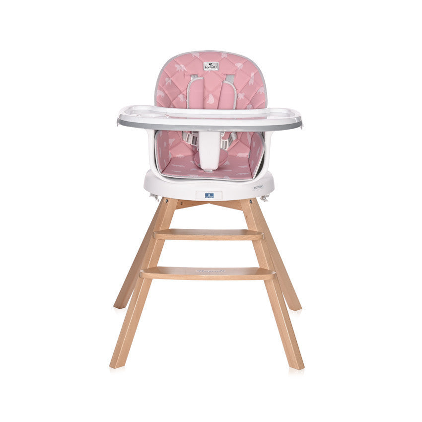 Lorelli Napoli Premium Rotatable High Chair - Pink Bears Enchantment