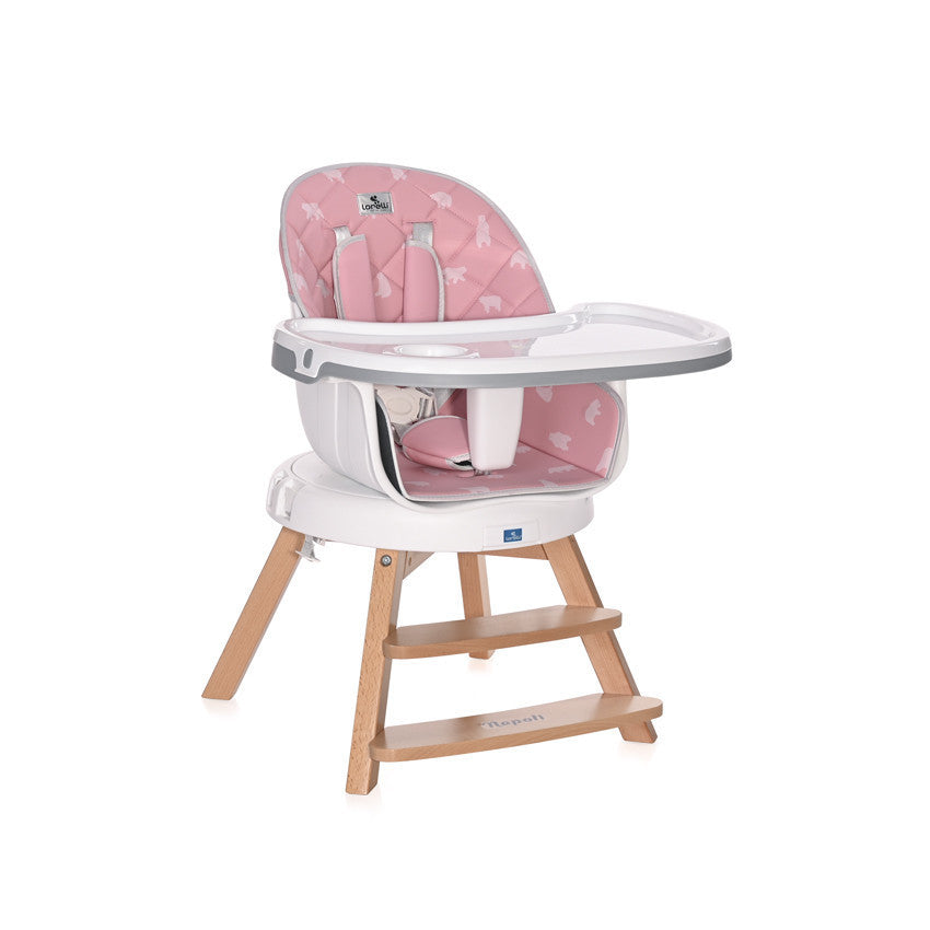 Lorelli Napoli Premium Rotatable High Chair - Pink Bears Enchantment