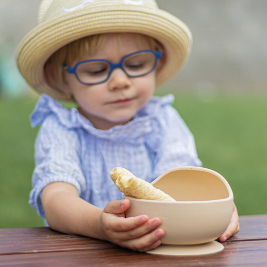 Petite&Mars Premium Silicone Bowl with Suction Cup - Desert Sand Collection