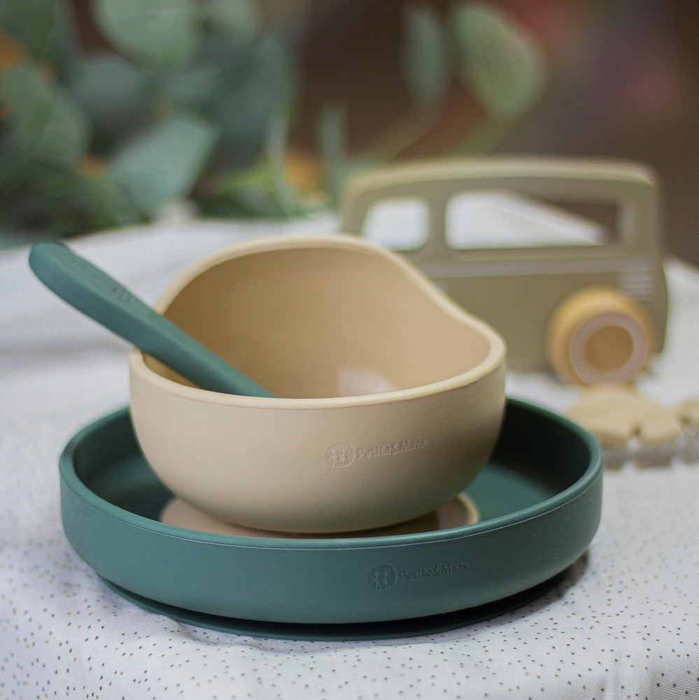 Petite&Mars Premium Silicone Bowl with Suction Cup - Desert Sand Collection