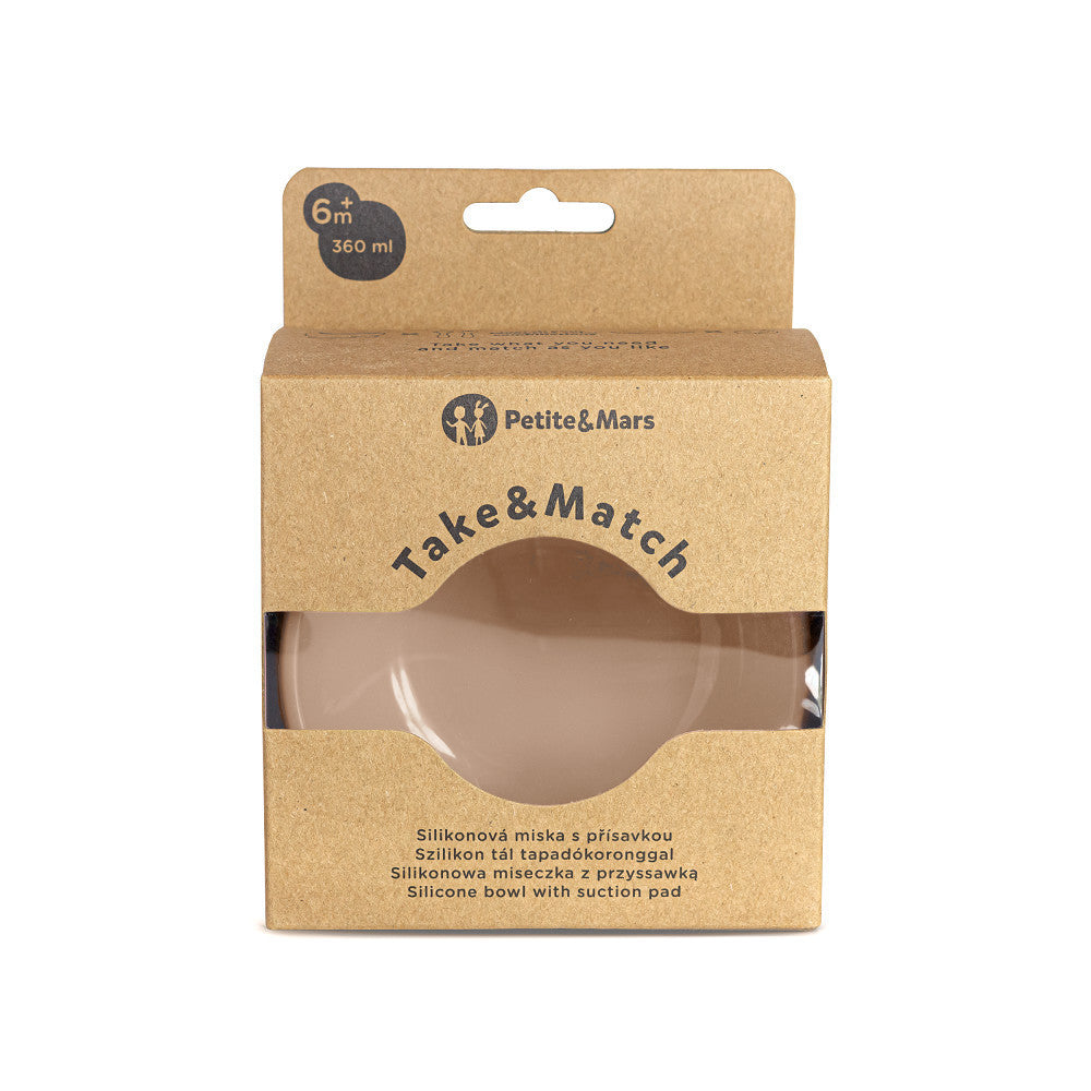 Petite&Mars Premium Silicone Bowl with Suction Cup - Desert Sand Collection