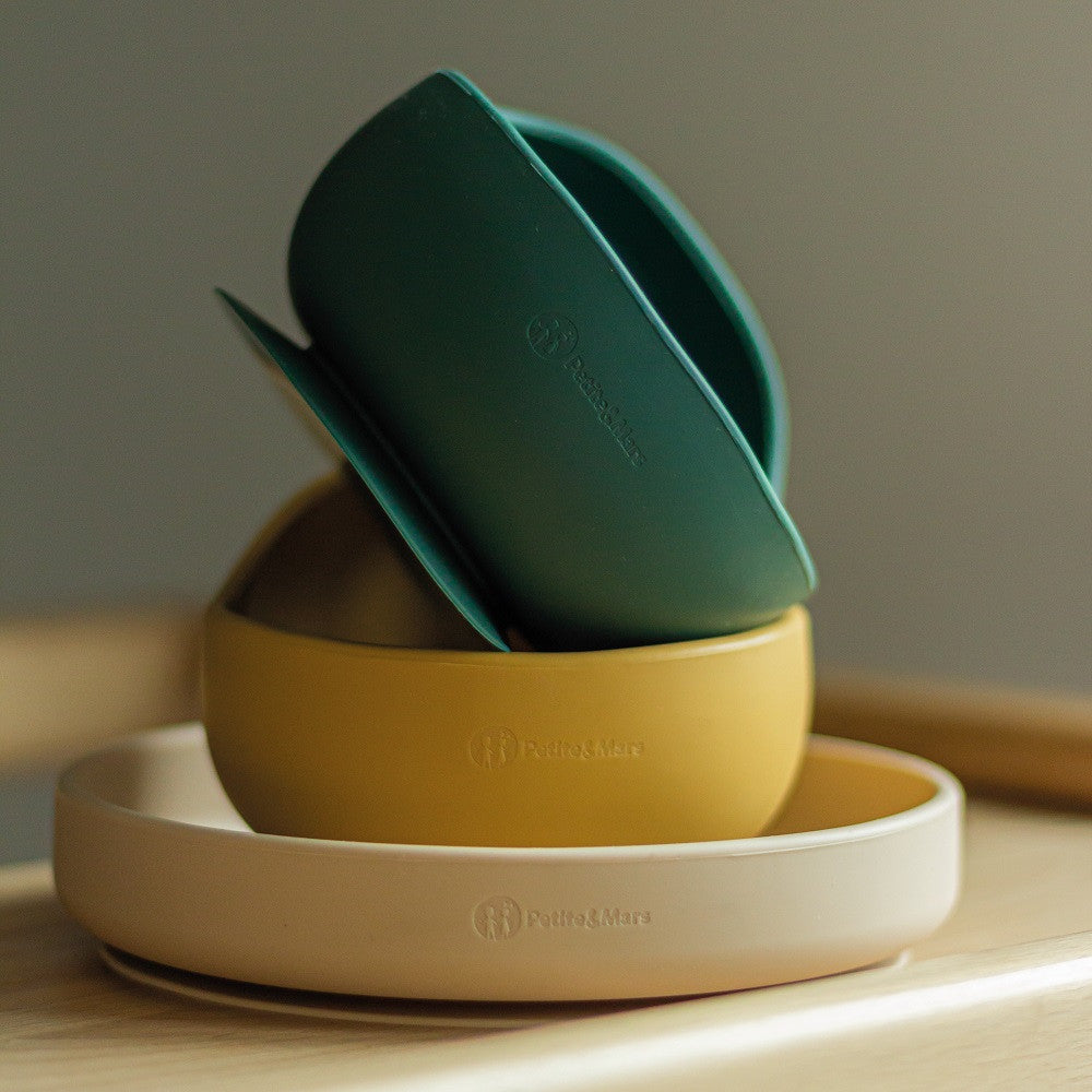Petite&Mars Premium Silicone Bowl with Suction Cup - Intense Ochre Take&Match Collection