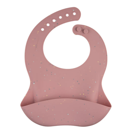 Canpol Babies Premium Silicone Pocket Bib - Pink Dots Playful Collection