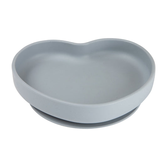 Canpol Babies Premium Heart-Shaped Silicone Plate with Suction Cup - Ocean Blue Collection