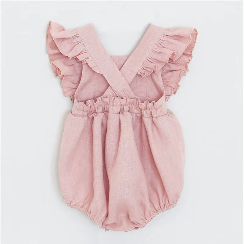 Baby Girl Clothes Baby Romper Cute Linen Cotton Baby Girl Clothes Spring Summer Jumpsuits Outfits Sunsuit Newborn Baby Clothing