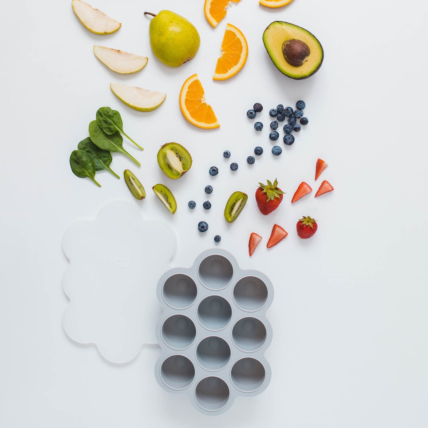 2.5 Oz Baby Food and Puree Freezer Storage Tray - 10 Portion - Grey