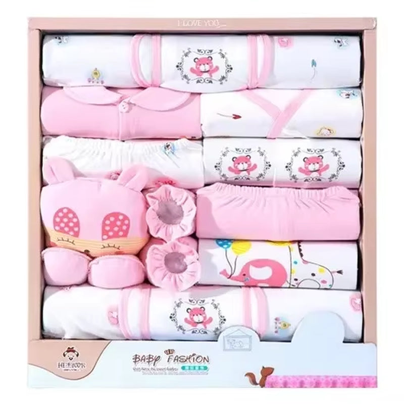 18 Piece/Lot Newborn Baby Girl Clothes Set 100% Cotton Infant Baby Girl Set Soft Autumn Boys Clothing Baby Gift without Box