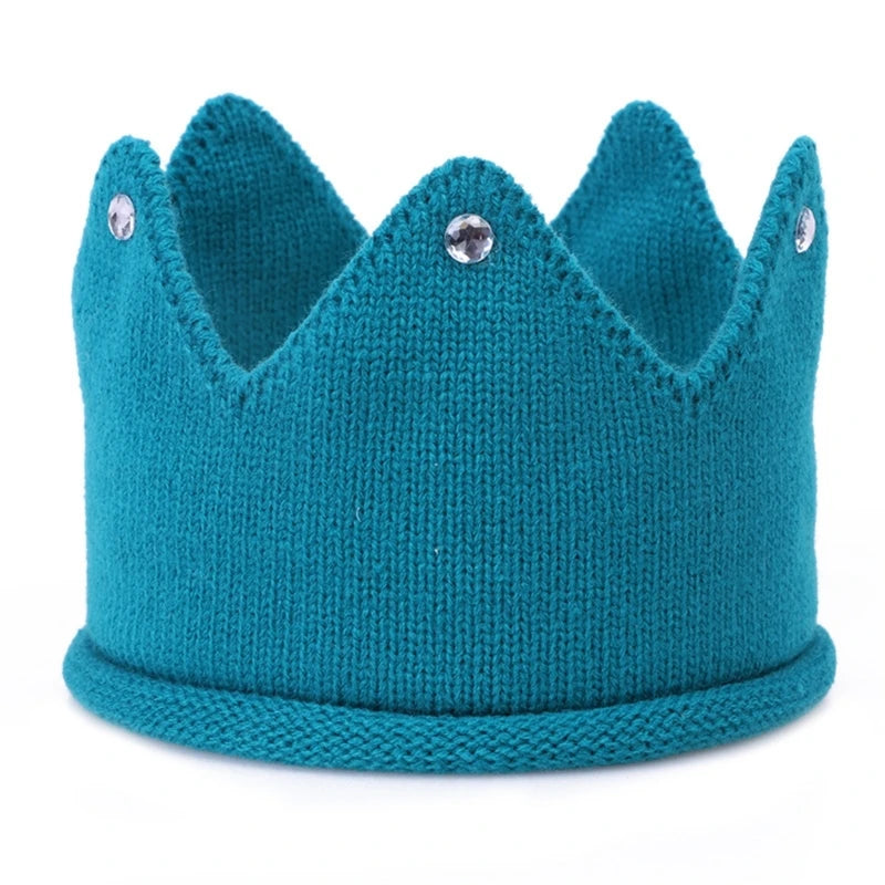 Star Crown Baby Hat Photography Props Autumn Winter Knit Newborn Baby Girl Boy Hat Turban Infant Crown Birthday Party Hat Cap