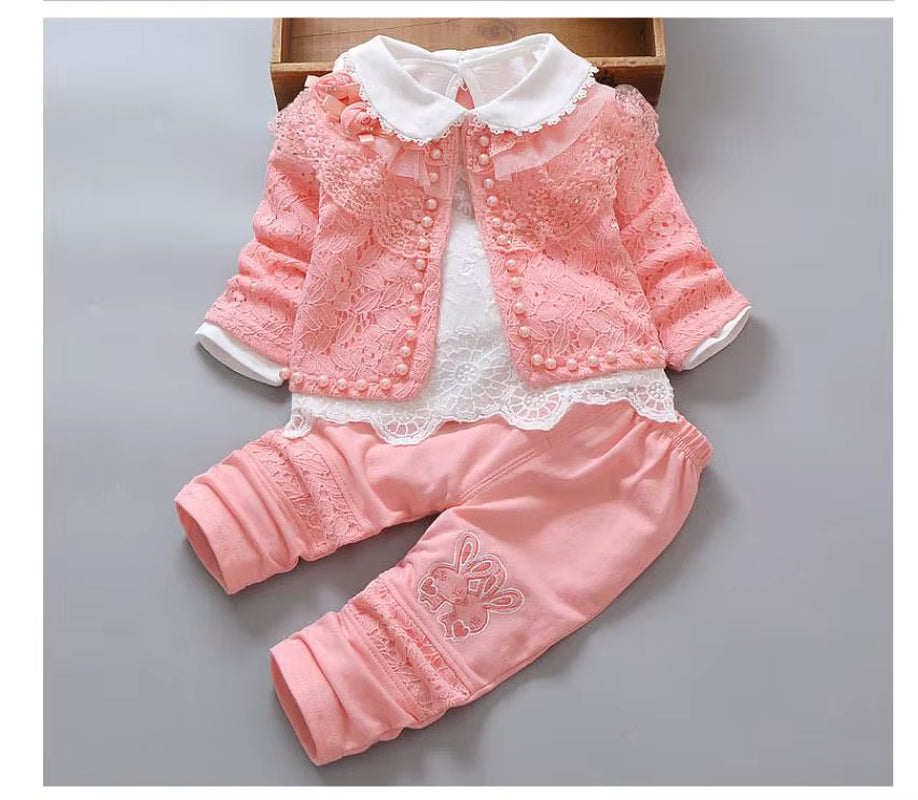 Baby Girl Fashion Three-Piece Set