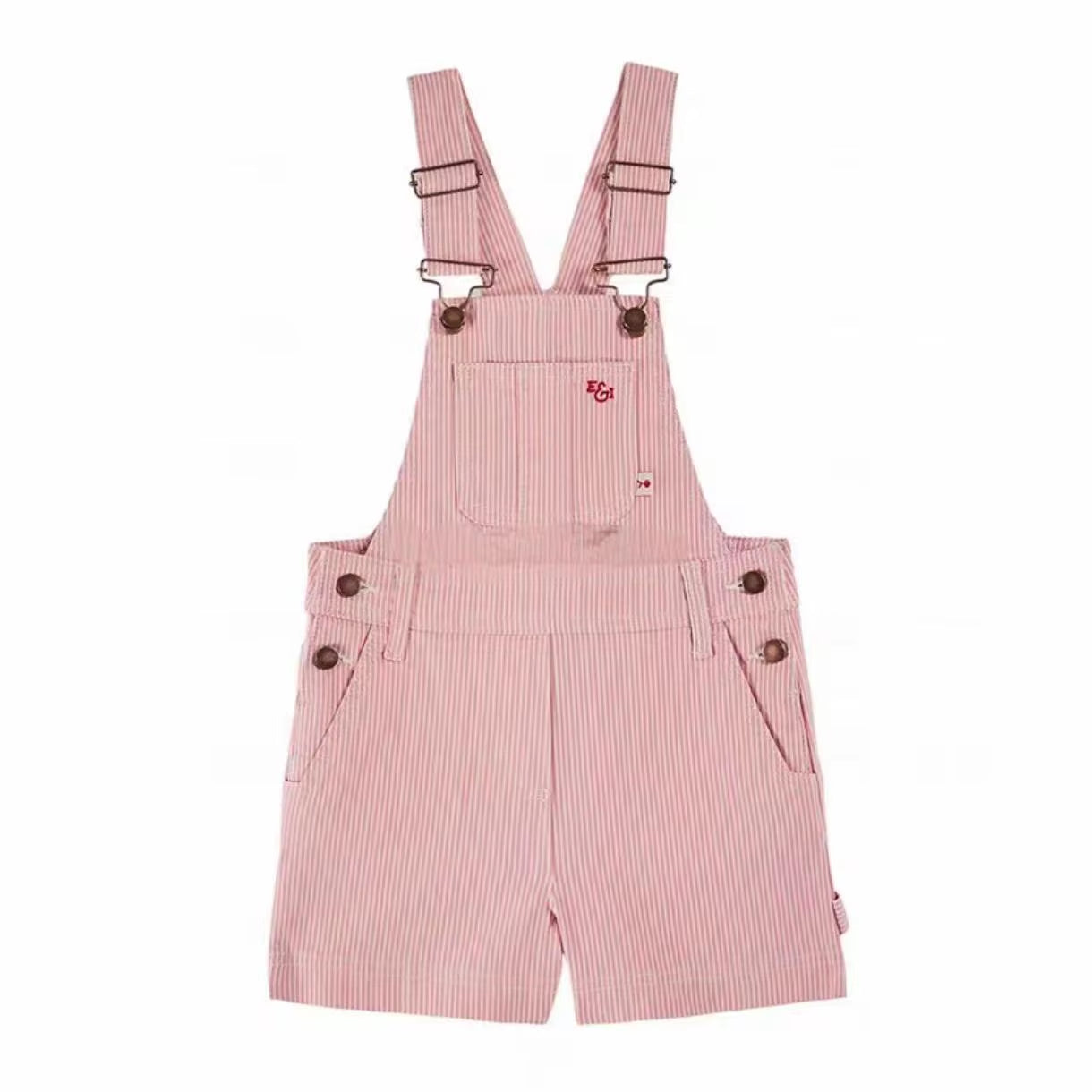 Printed Kids Pleated Blouse Top Shorts Set 2025 Summer EM Brand Embroidery Girl Princess Dress Denim Overalls Pant Children Set
