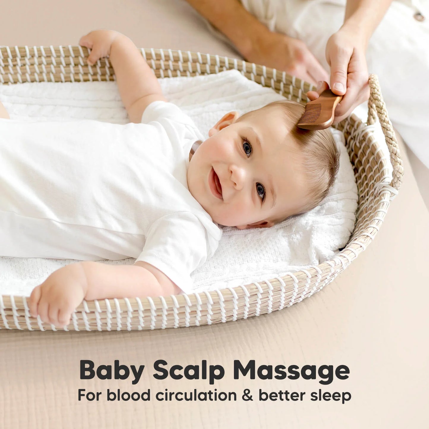 Baby Hair Brush and Comb Set (Dark Walnut)