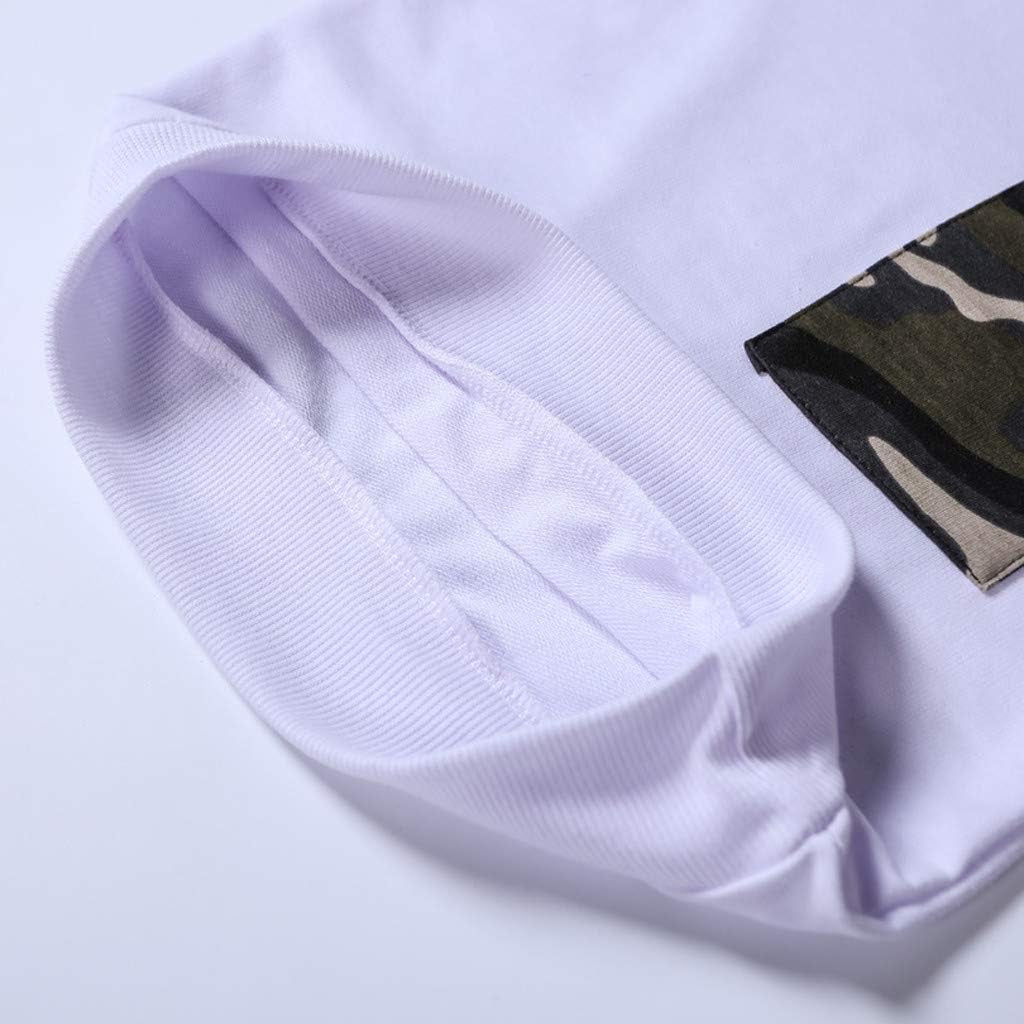 Clothing Sets for Boys 2PCS Kids Letter Tops Set Teen Camouflage Pants Outfits Boys Baby Tracksuit (White, 7-9 Years)