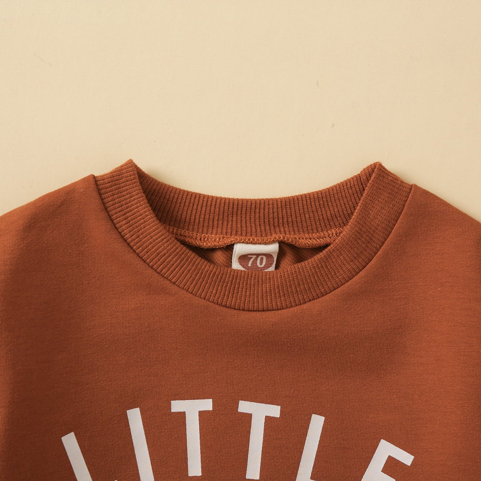 Baby Boy Outfits Toddler Boy Clothes 2T Toddler Baby Boy Fall Winter Clothes Letter Print Long Sleeve Sweatshirt Pullover Tops + Joggers Pants Outfit Set Brown 12-18 Months