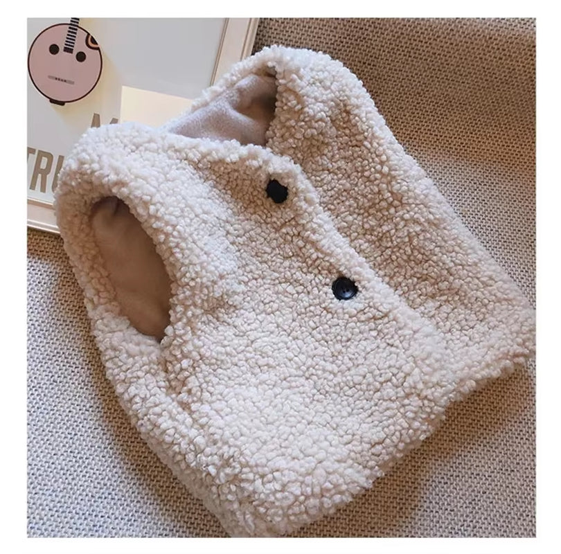 Children'S Double Vest Baby Girl and Boy Plush Vest Baby Girl Winter Clothes Toddler Girl Vest