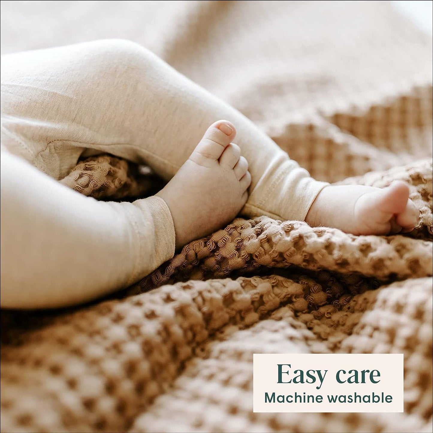 Waffle Baby Blanket Cotton Soft Breathable Swaddle Blanket for Nursery, Stroller & Crib Blanket -Receiving Blankets for Boys & Girls Gender Neutral Toddler Blanket