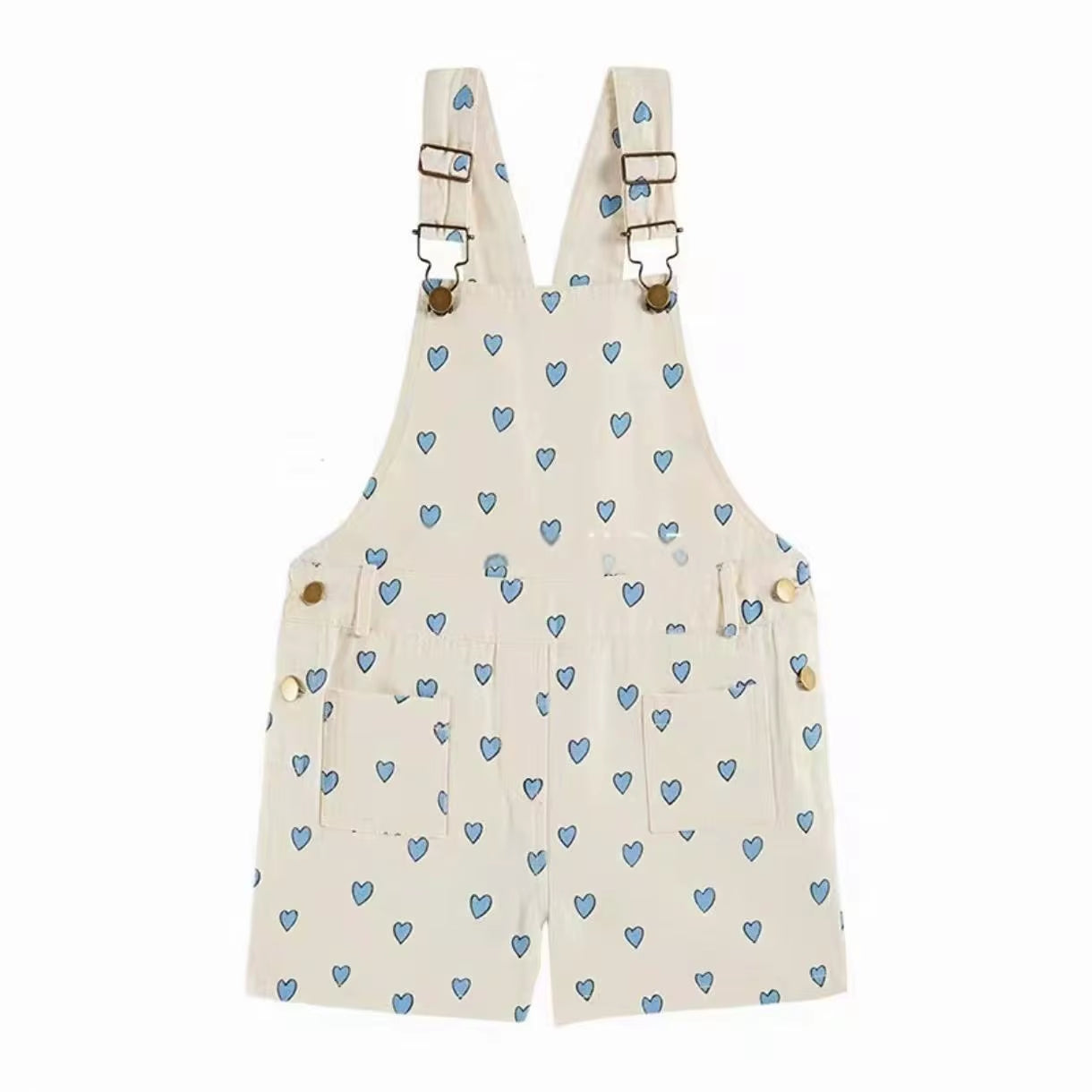 Printed Kids Pleated Blouse Top Shorts Set 2025 Summer EM Brand Embroidery Girl Princess Dress Denim Overalls Pant Children Set