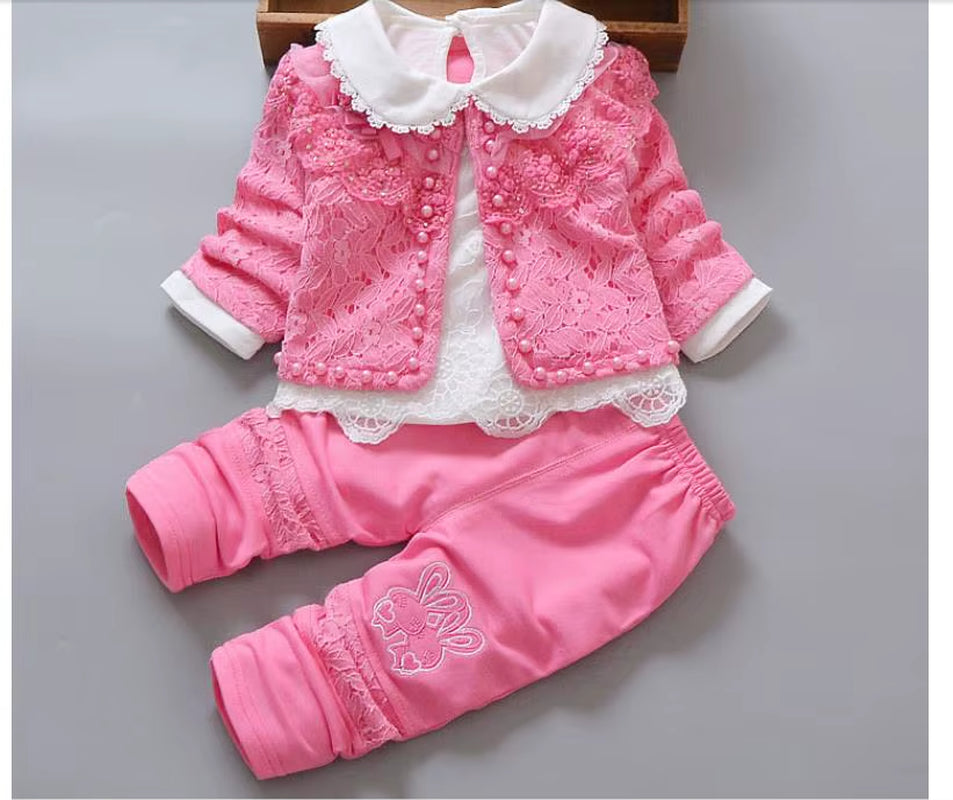 Baby Girl Fashion Three-Piece Set