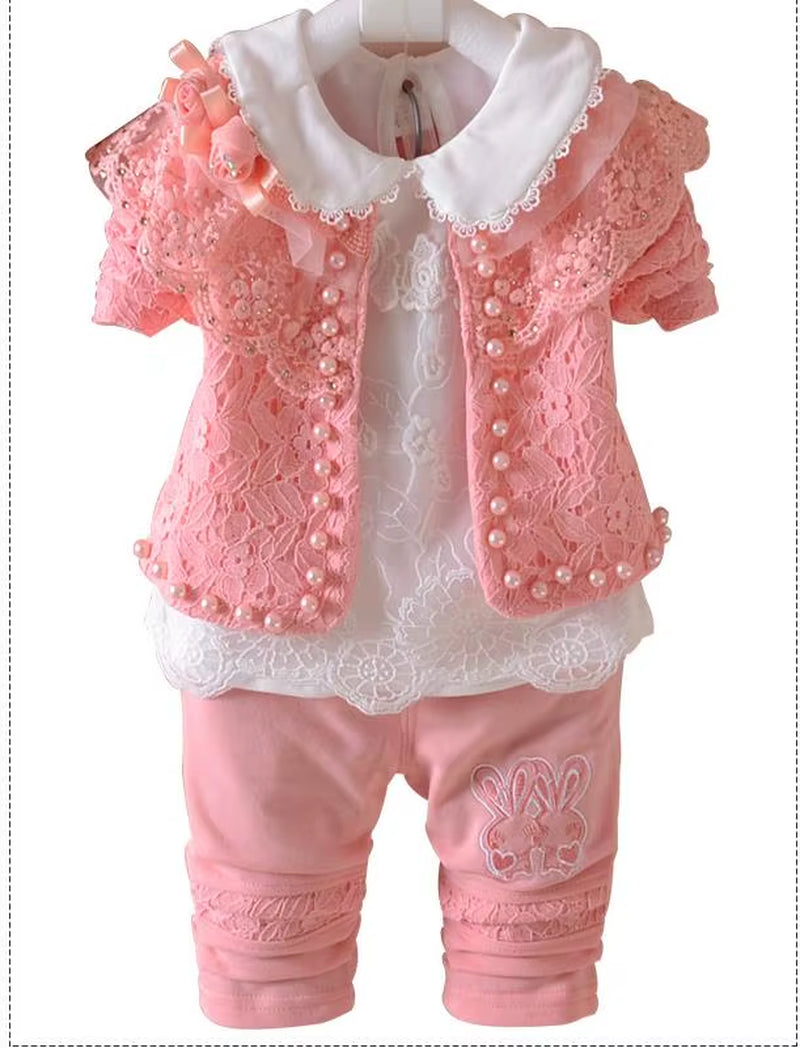 Baby Girl Fashion Three-Piece Set