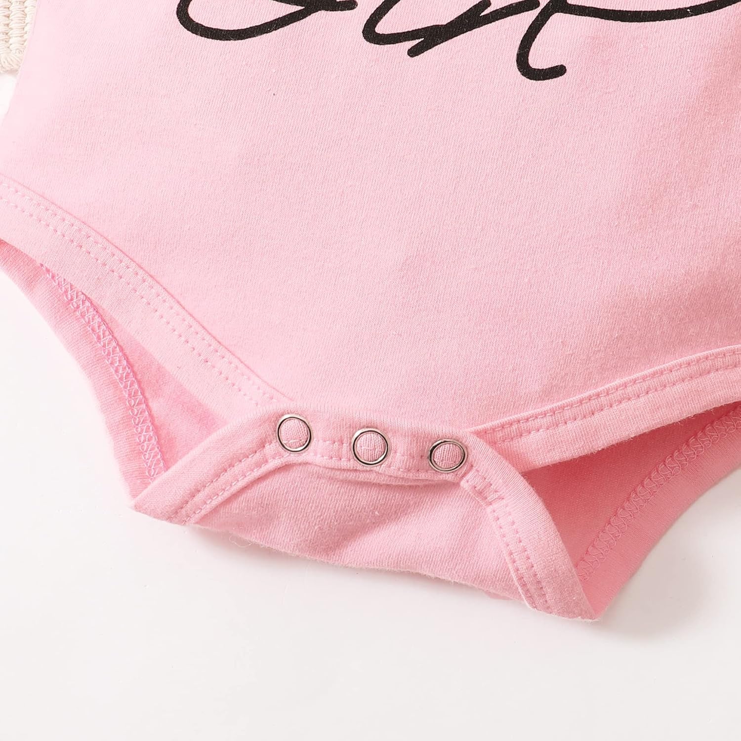 Baby Girl Clothes Toddler Girl Floral Ruffle Sleeve Shirt Pant Sets 3 Pieces Fall Winter Clothing for Girl Gifts 0-4T